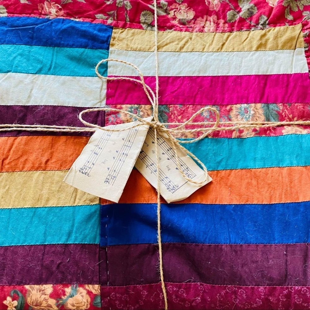 Boho bedding -patchwork quilt for hippie bohemian bedroom and home décor.